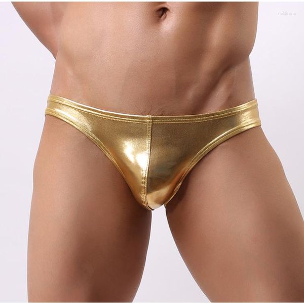 Cuecas masculinas Local Tyrant Cuecas sexy douradas cintura baixa