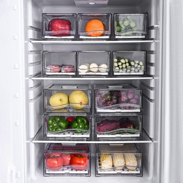 Bottiglie di stoccaggio Contenitore per frigorifero Capacità Frigorifero impilabile Contenitore per alimenti senza BPA per alimenti Forniture da cucina