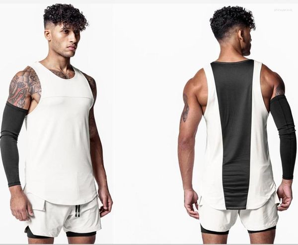 Canotte da uomo Palestre Allenamento Camicia senza maniche Sport Top Uomo Bodybuilding Fitness T-shirt Running Basket Vest 2023