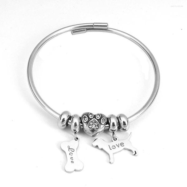 Braccialetti con ciondoli Braccialetto regolabile in filo metallico per adulti per bambini Bracciale con polsino da polso avvolto da donna Gioielli con perline con ciondoli negli Stati Uniti