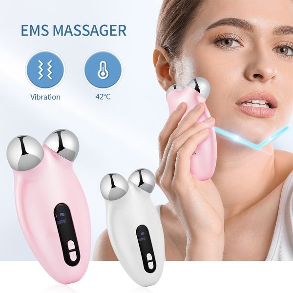 Gesichtsmassagegerät EMS-Massagegerät Micro Flow Lift Trommel fest V-förmig Gesichtsentfernung Doppelkinn Edma 230720