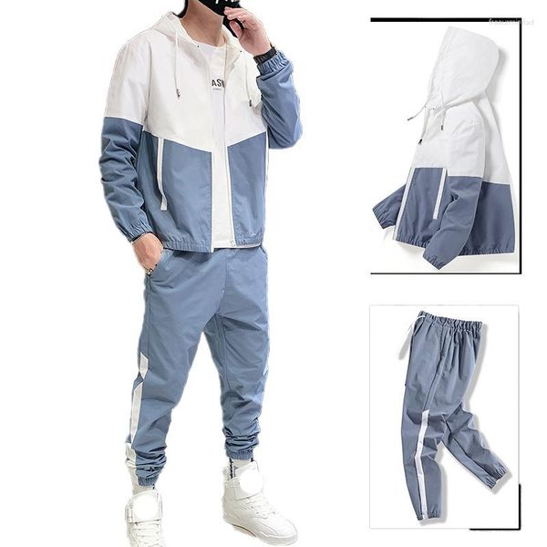 Tute da uomo Fashion Pullover Felpa con cappuccio Set di pantaloni: pantaloni felpa con cappuccio con giacca con cerniera per personalizzazione all'ingrosso