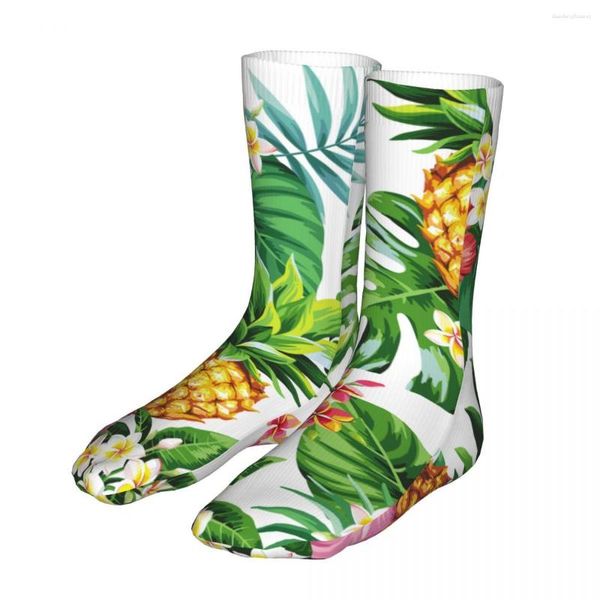 Herrensocken, weiblich, Fahrrad, Sommer, tropische Palmenblätter, Baumwolle, Kompression, Ananas, Damensocke