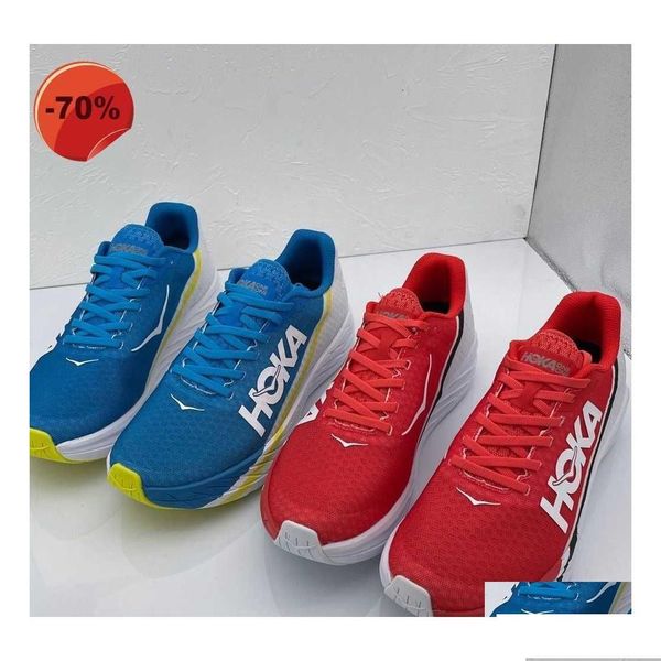 Botas Baixas Sapatos Altura Aumentando Um Sapatos Hoka Rocket X Corrida Estrada Corrida Placa de Carbono Respirável Esportes Drop Delivery Accesso Dhkre