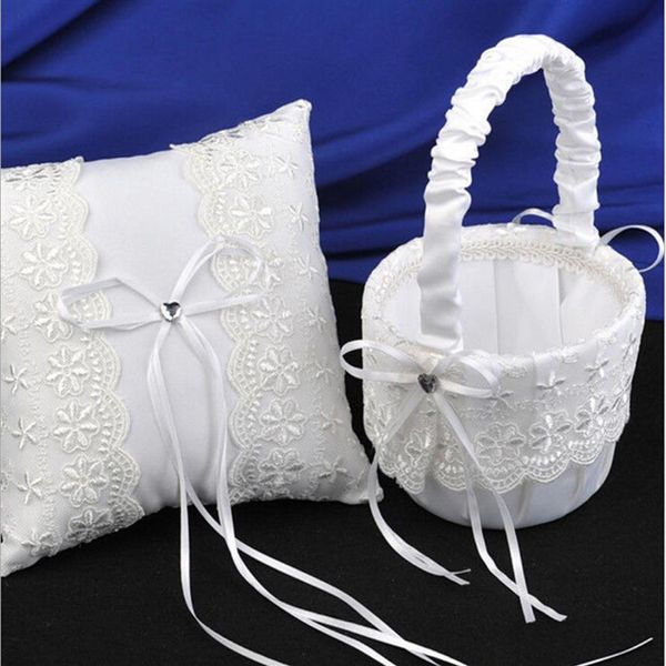 Spitze Hübsches Mädchen Junge Blumenkorb Für Hochzeit Handgemachte Hochzeitszeremonie Partybevorzugungen Lieferungen Band Mädchen Golwer Baskets309p