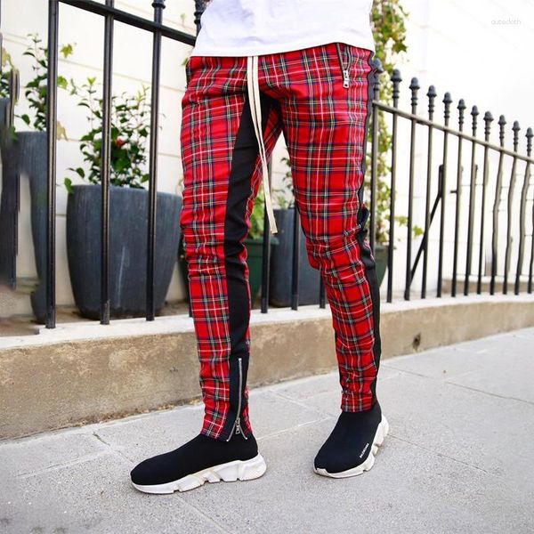 Herrenhose Jogger Casual Plaid Slim Fit Hose Mode Streetwear Hochwertiger Trend