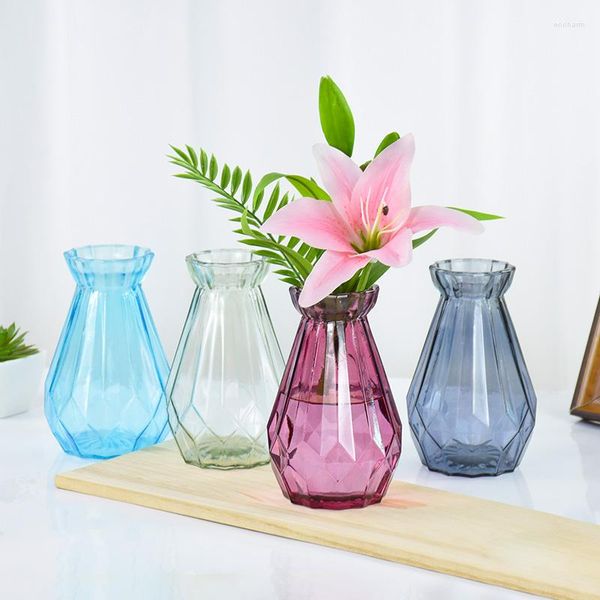 Vasos Moderno Vaso de Flores Transparente Simples Buquê de Vidro Cesta Casa Sala de Estar Decorati Ornamento Arranjo