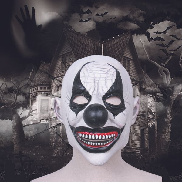 Palhaço Assustador Máscara de Látex de Rosto Completo Adereços de Fantasia de Carnaval Máscara de Halloween Adulto Festa Cosplay Máscara de Fantasia Adereços de Halloween