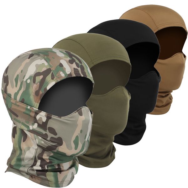 Bisiklet Kapakları Maskeler Taktik Camo Balaclava Full Yüz Maskesi Ordu Hava Silah Av Şapkası Çoklu Kamera Kayak Bisiklet Bisiklet Headgear Gen 2 230720