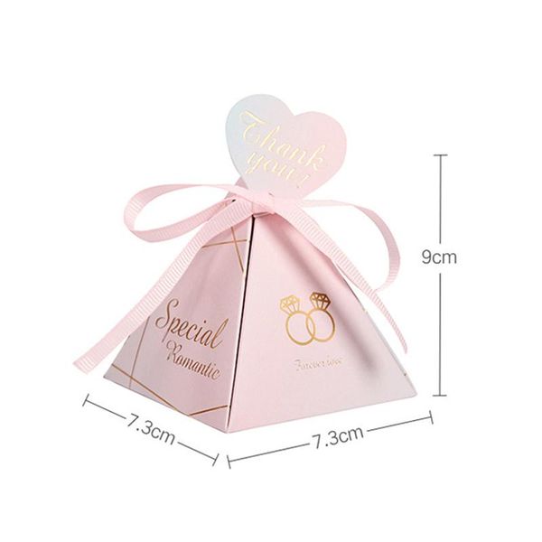 Maschinen Trianguläre Pyramid Marmor Candy Box Hochzeit Gefälle und Geschenke Kisten Schokoladenschachtel für Gäste Werbegeschenk Boxen Partyzubehör