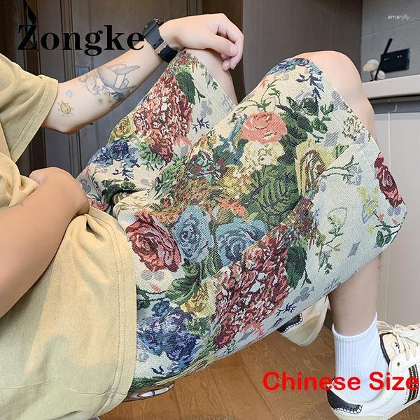 Pantaloncini da uomo floreali maschili coreani abiti estivi per uomo abbigliamento mezza manica basket abbigliamento uomo streetwear 5XL 2023