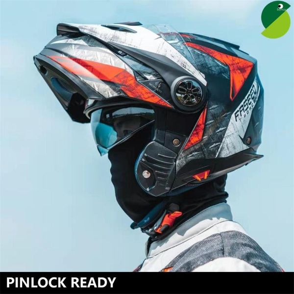 Capacetes de motocicleta Faseed Modular Helmet Filp-up Full Face Motocross Endure Touring Cascos Moto Adventure Capacete