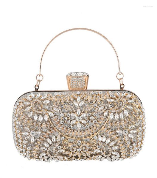 Bolsas de noite femininas de alta qualidade diamante flores bling festa jantar carteiras clutch mini bolsa para senhoras MN