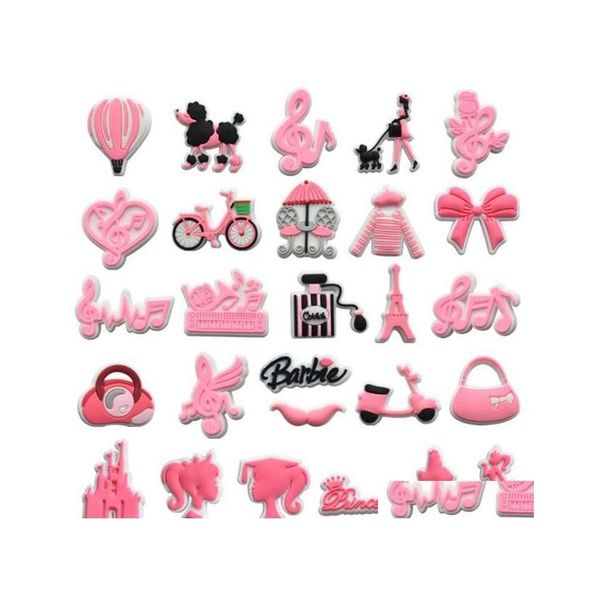 Accessori per parti di scarpe Pink Sweety Hole Clog Part Charms Fibbia Pvc Soft Rubber Garden Charm Scarpe Drop Delivery all'ingrosso Dhrkn Dhvwt