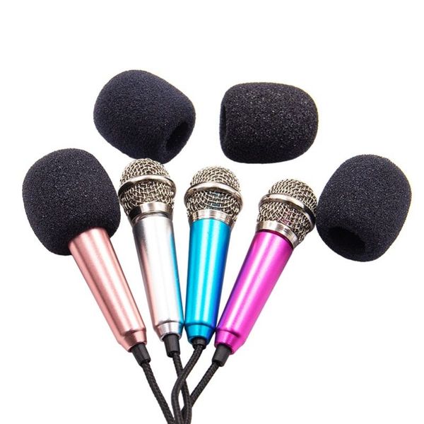 Mini Jack 3.5mm Studio Lavalier Profesyonel Mikrofon İPhone iPad Karaoke için Bilgisayar İçin El Mikrofonu