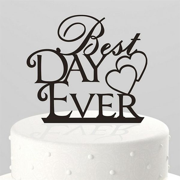 Feis arcylic cake topper Day Ever lettera torta di compleanno topper decorazione di nozze torta accessorio328z