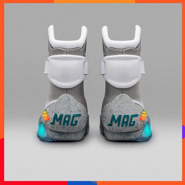 2023 NOVITÀ Ritorno al futuro Air Mag Sneakers Marty Mcfly's Led Shoes Glow In Dark Grey Mcflys Sneakers Taglia 39-46TOP
