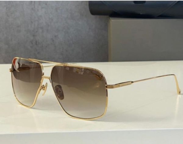 Novos luxuosos óculos de sol de grife para homens e mulheres óculos de sol de metal quadrado de alta qualidade Mach Six Big Oversized Oval Frame Goggles Driving Beach Eyeglasses