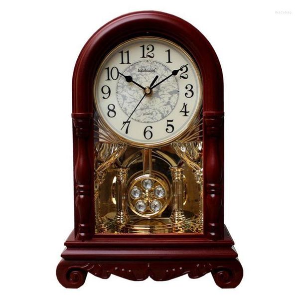 Relógios de parede Retro Relógio de pêndulo Luxo Grande Mesa Sala de Estar Madeira Vintage Orologio A Pendolo Da Parete Ornamentos