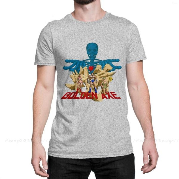 Camisetas masculinas Roupas masculinas de alta qualidade 70 anos 80 Arcade Game T-Shirt Golden Axe O Neck Shirt Moda Manga Curta