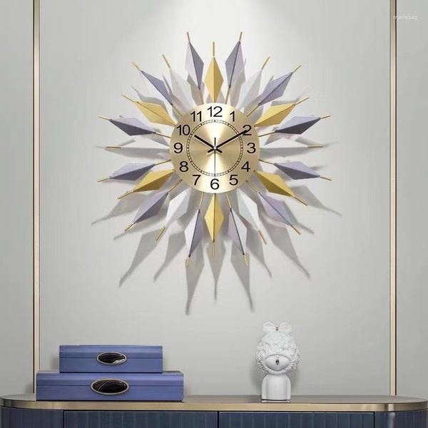 Wanduhren Nordic Schmiedeeisen Uhr Wohnzimmer Moderne Home Art Stille Kreative Metall Quarzuhr Schlafzimmer Dekoration