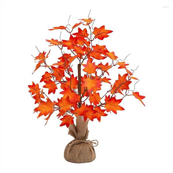 Dekorative Blumen, künstliche Blätter, Baum mit Lichtern, vorbeleuchtet, Tischplatte, Desktop, Herbst für Herbst, Erntedankfest, Ernteheim