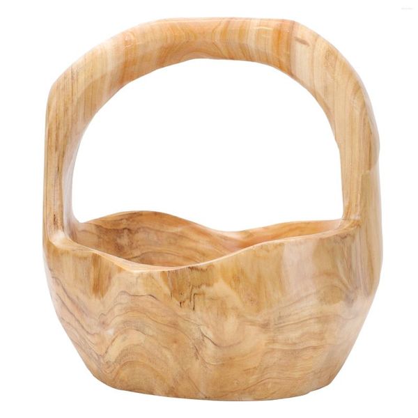 Учебные посуды менеджер Deculpture Decor Wood Bowl Croot Corving Organizer Организатор фруктовый