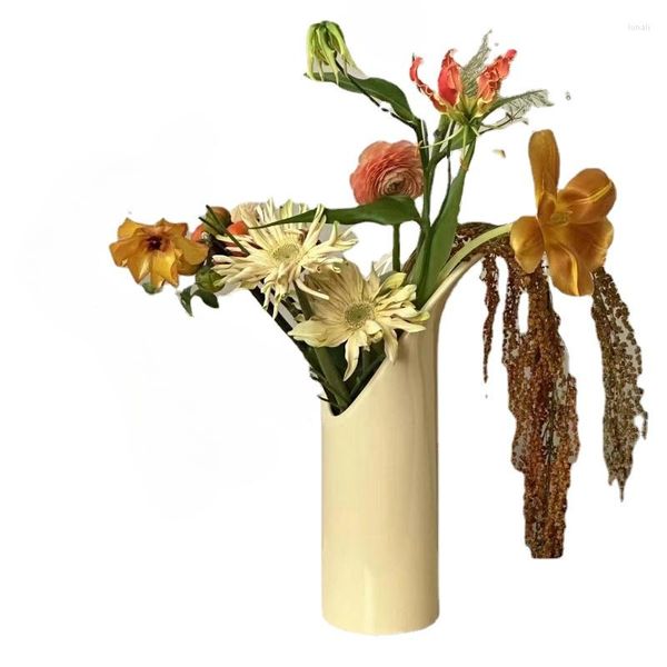 Vazolar üst düzey modern basit sanat dekorasyon çiçek oturma odası ev yaratıcı yumuşak dekoratif