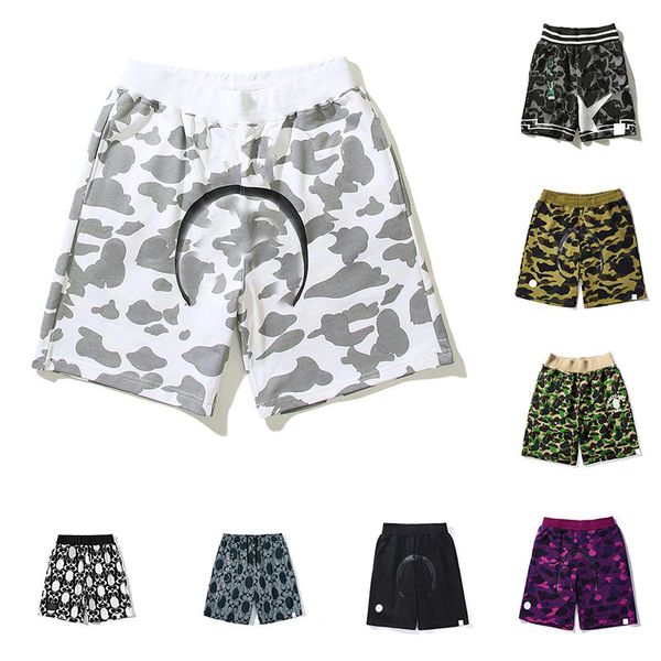 Moda masculina mulheres shorts exclusivos designer tendência fiess tubarão calças esportivas curto simples generoso masculino verão ginásio exercício ventilação