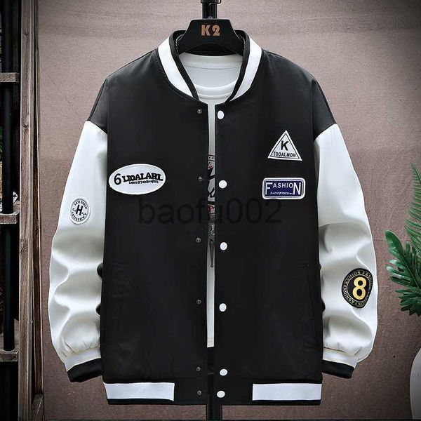 Jaquetas masculinas Spring Hip Hop Men Casual Baseball Casal Slim Fit Fit Unissex Baseball Uniform 2023 Youth Trend College Wear Women Bomber Jackets J230724