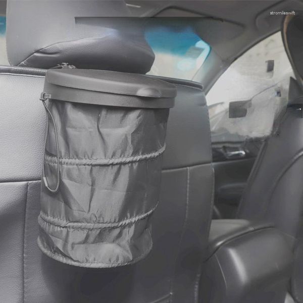 Sacos de armazenamento Lata de lixo do carro Dobrável Pendurado Banco traseiro Organizador de produtos Caixa de decoração de interiores
