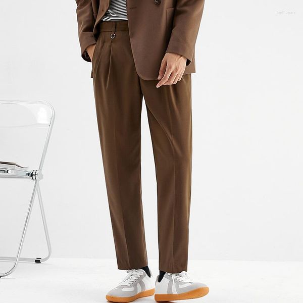Мужские штаны 2023 Осенний и зимний молодежный костюм корейский повседневный стройный посадка прямой рукав универсаль