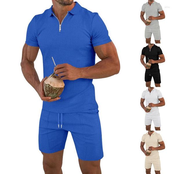 Мужские спортивные костюмы летняя мода мужская футболка с коротким рукава