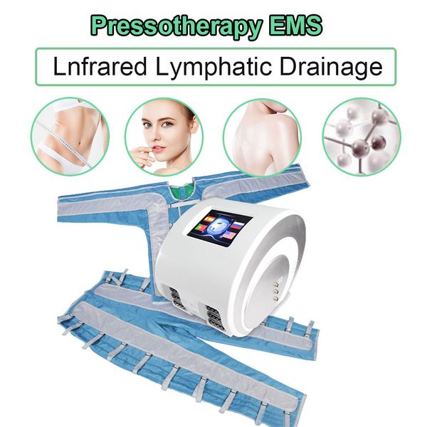 Pressoterapia de pressão de ar portátil máquina de emagrecimento corporal massageador compressão circulador perna braço cintura dispositivo de drenagem linfática para músculos relaxar