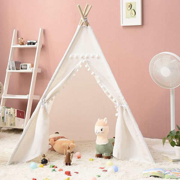 Barraca de Brinquedo para Crianças Tenda Tenda para Crianças Portátil Tipi Infantil Casa Para Menina Menino Decoração Tapete Luzes LED 230721