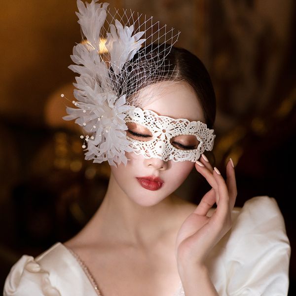 Красивая кружевная маска для вечеринки по случаю дня рождения перо сексуальное богиня модная макияж маскарад с перьев маски для маски для хэллоуина подарки