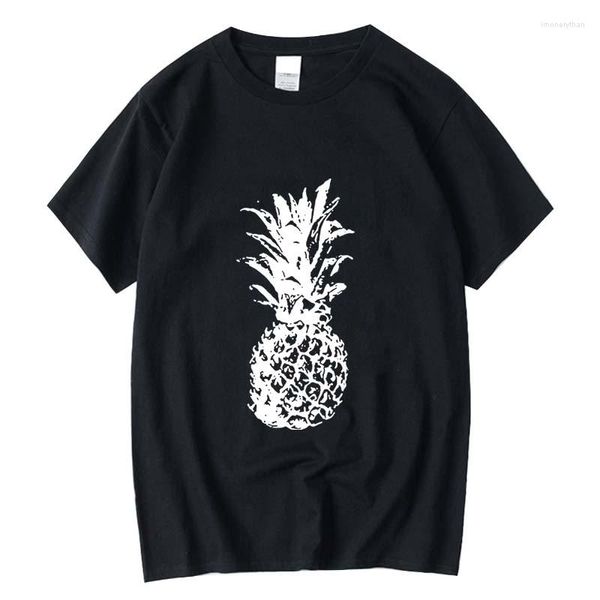 Magliette da uomo XIN YI Moda uomo Casual Camicia stampata ananas sciolto in cotone di alta qualità Summer Cool For