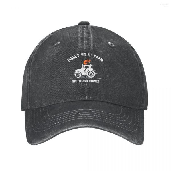 Berretti a sfera Diddly Squat Farm Shop Logo Trattore Cappello da cowboy bianco Cappelli estivi neri Vintage per uomo Donna