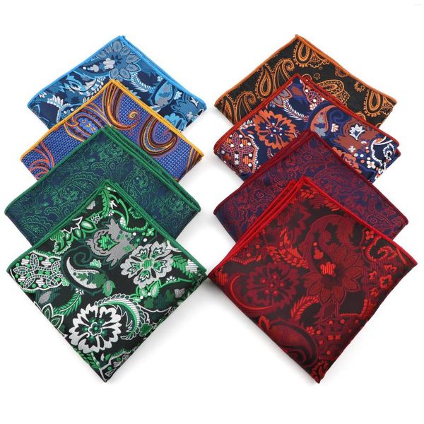 Fliegen Mode Vintage Paisley Herren Hanky Einstecktuch Taschentuch 23 cm Breite für Business Hochzeit Party Smoking Anzug Zubehör