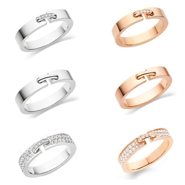 Mode Paris Luxus Schmuck 925 Sterling Silber Rose Gold Paar Ring Hohe Qualität Klassische Ehering