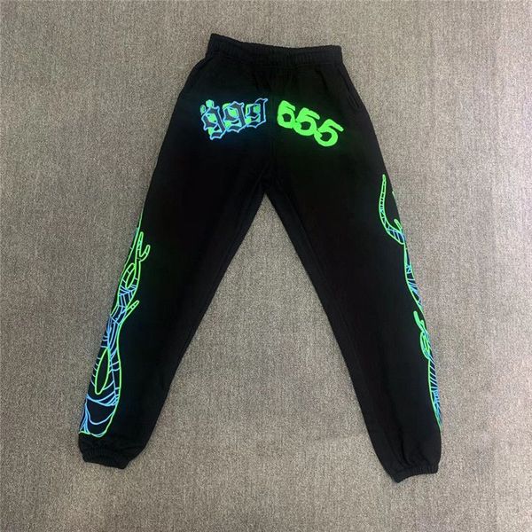 Erkek Hoodies Sweatshirts 2023 SP5der Young Thug 555555 Melek Külot Pembe Kırmızı Kapüşonlu Pantolon Erkekler Top1 Kalite Ayakkabı Sp5ders Baskı Örümcek AA