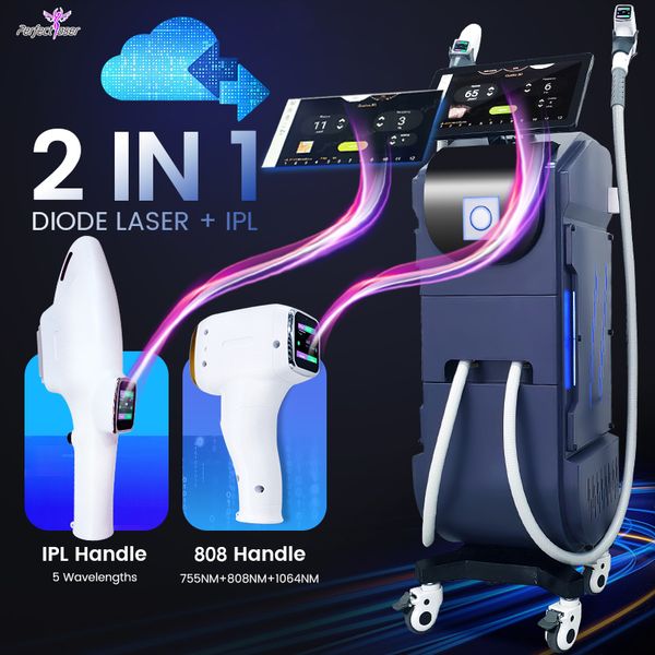 2 Arada 1 Diyot Lazer Makinesi Kalıcı Epilasyon IPL ELIGHT 2 Yıl Garanti FDA Sertifikasyon Soğutma Sistemi IPL Lazer Epilatör Opt Lazer Saç dökülmesi