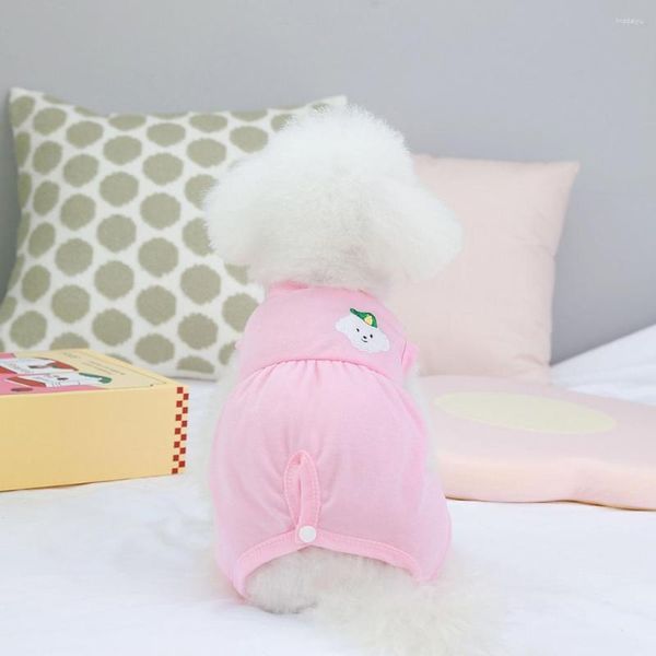 Abbigliamento per cani Abbigliamento per la riabilitazione del cucciolo elastico ricamato anti-leccatura Abbigliamento per la cura degli animali domestici per cani di sesso femminile