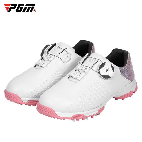 PGM Kids Girl Scarpe da golf Scarpe per bambini Impermeabili con fibbia girevole Lacci delle scarpe Sneakers antiscivolo XZ153