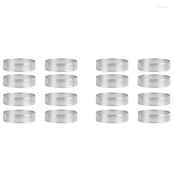 Utensílios de cozimento 16 unidades de aço inoxidável anel de torta mousse de bolo redonda dupla laminada molde de metal 8 unidades 10 cm 8 unidades 6 cm