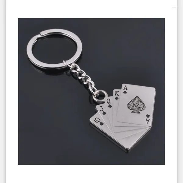 Partybevorzugung, personalisierte Hochzeitsgeschenke, Souvenirs, silberner Poker-Schlüsselanhänger, individuell für Gäste LX2598