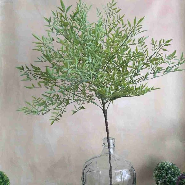 Oggetti decorativi Figurine Piante artificiali per la grande decorazione Nantian Bamboo Finto albero Foglia Fiori Verde Giardino Bonsaiinterior Home Decor L230724