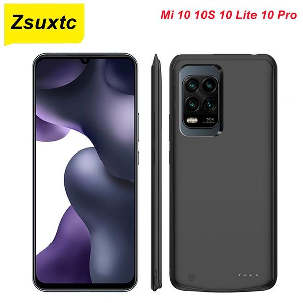 Zubehör 10000 mAh für Xiaomi Mi 10 10 Pro 10 Lite Battery Case Smartphone -Ständer Deckung Smart Power Bank für Xiaomi Mi 10S Battery Case