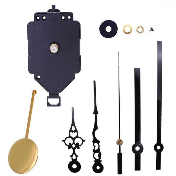 Wanduhren, Schaft 20 mm, Uhrwerke mit Pendel, Reparatur gebrochener Gold-Schwarzzeiger, nicht tickend, DIY-Uhren-Sets, leise, 3D-Stickerei