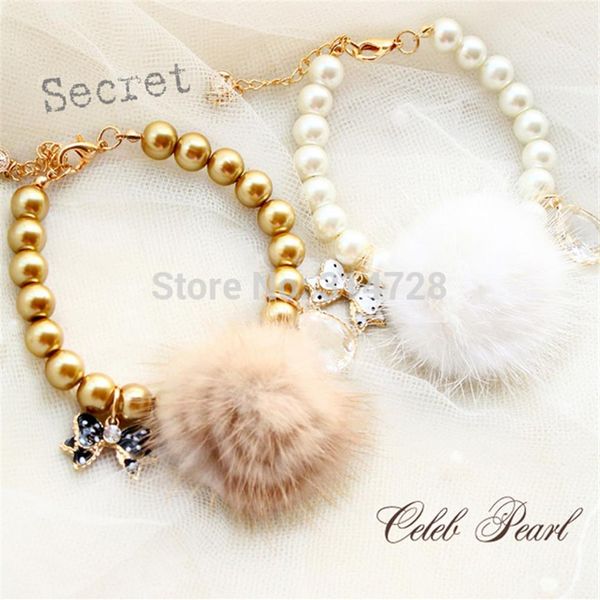 Abbigliamento per cani bella pelliccia di visone grande perla regolabile Pet collana gioielli scintillanti accessori per gatti barboncino Maltese276U